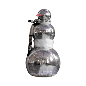 Schneefrau aus Discokugeln 1